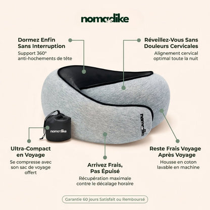 DreamRest | Oreiller de Voyage en Mousse à Mémoire de Forme